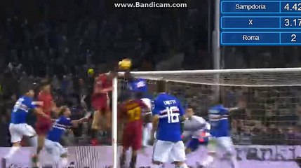 Kosta Manolas Big Chance - Sampdoria 0-0 Roma 24.01.2018
