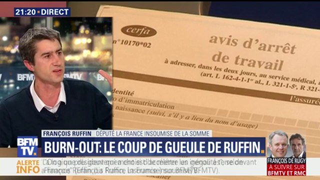 Burn-out: On a aux alentours de 400.000 personnes qui quittent la vie active , dit Ruffin