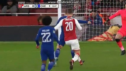 All Goals - Arsenal 1-1 Chelsea Half Time  24.01.2018