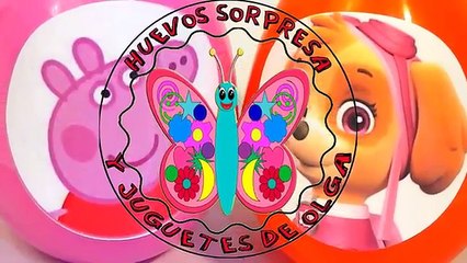 8 huevos sorpresa de Peppa Pig doctora juguetes mario bross toy story pj masks minions skye patrulla