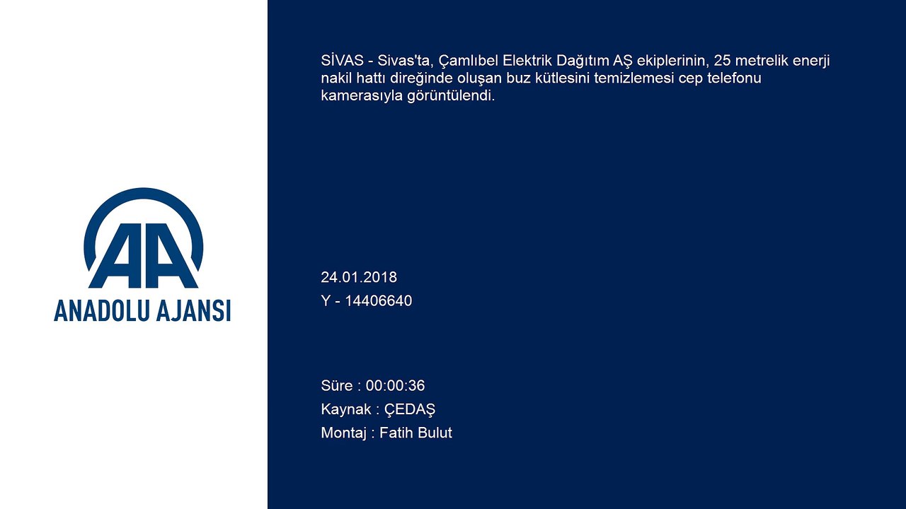 ÇEDAŞ ekiplerinin zorlu 'buz' mesaisi - SİVAS