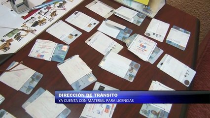 Dirección de transito ya cuenta con material para licencias