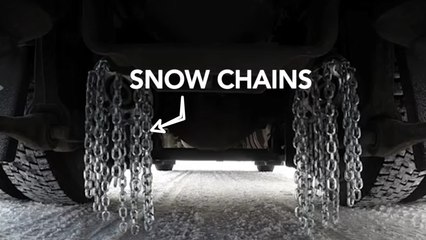 These Automatic Snow Chains Get Big Trucks Through The Winter Snow