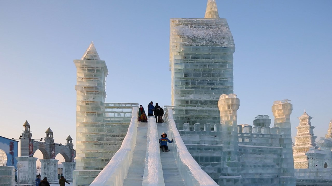 This Is A 300 Meter Long Ice Slide