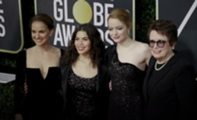 Dozens of stars wore black on the Golden Globes red carpet
