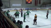 Ice Hockey Goalie Knockdown