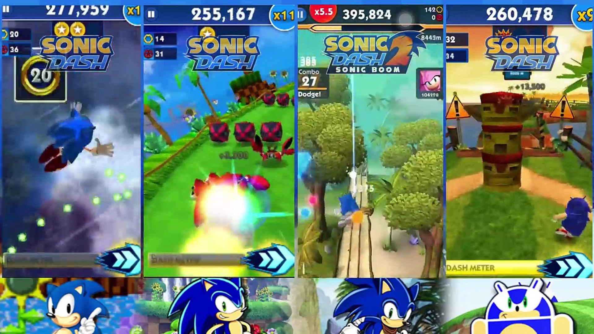 Classic Sonic vs Modern Sonic vs Boom 