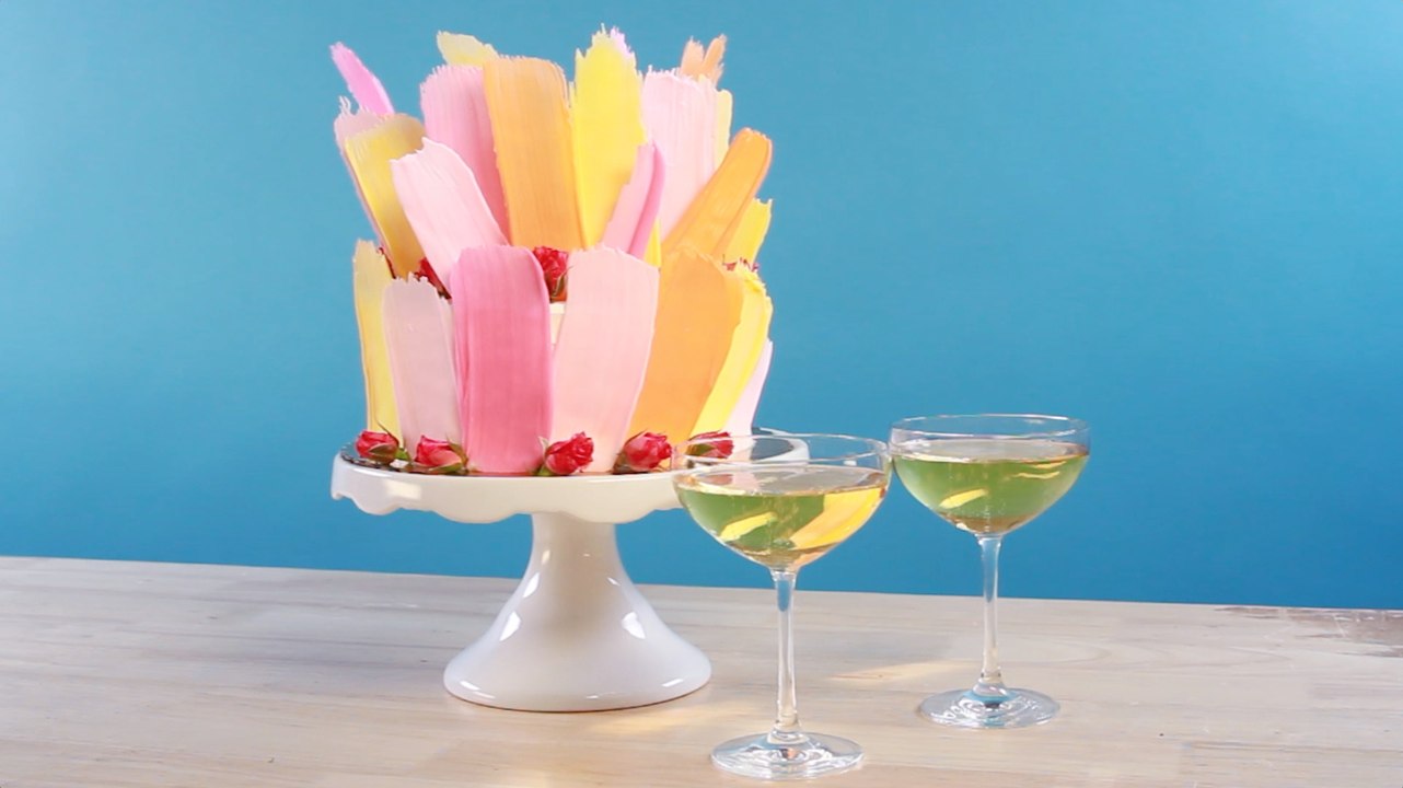 How to Make a Brushstroke Cake