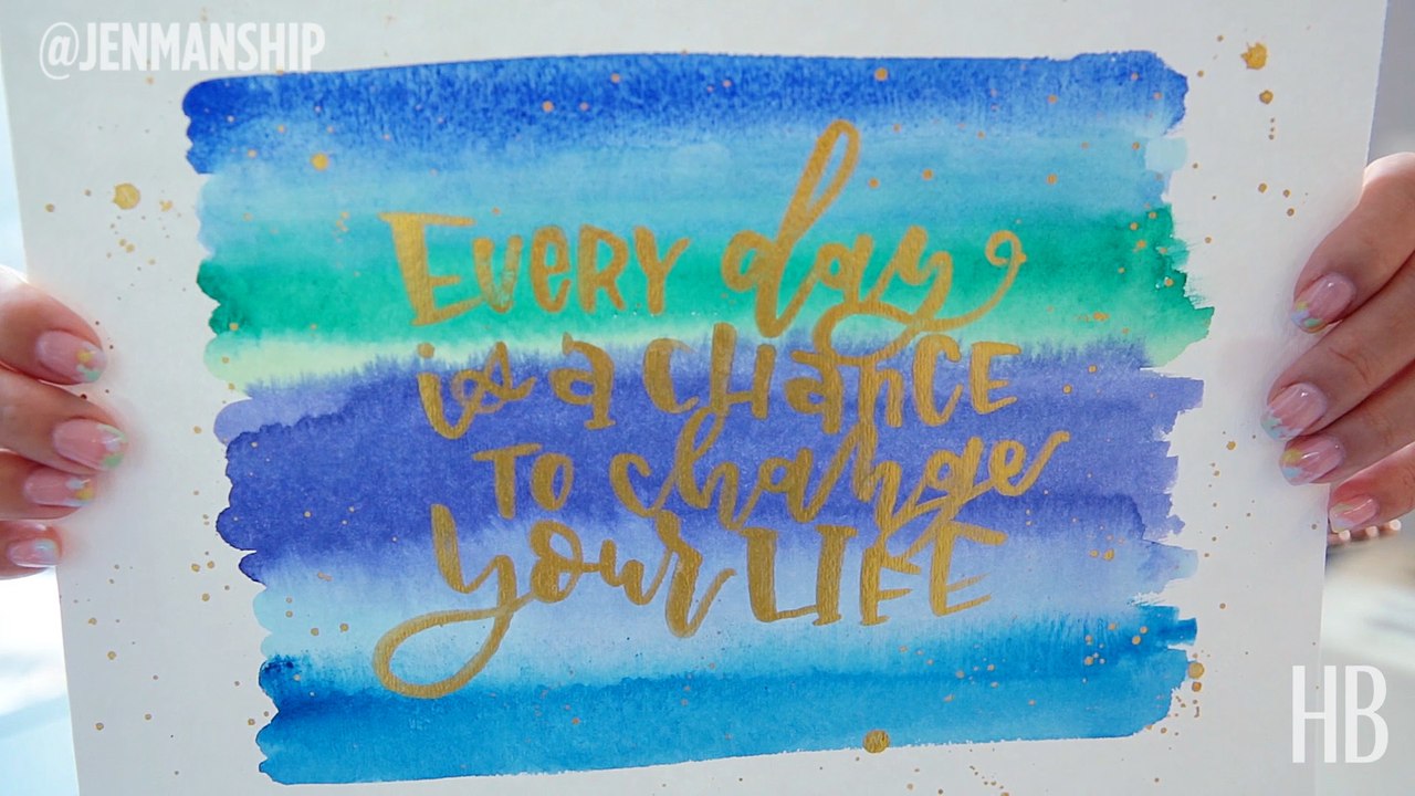 Watercolor Lettering With Jenmanship