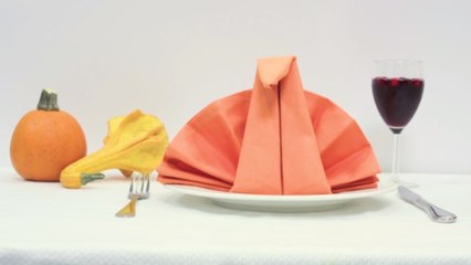 How to Fold a Turkey Napkin