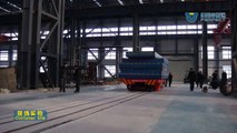 Low voltage rail powered electric transfer cart trolley for factory handling running video