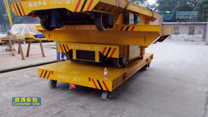 Trackless handling BWP-20T bogie used in works customers filming using video