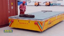China manufacturer low voltage rail powered steel plate rail transfer cart test site
