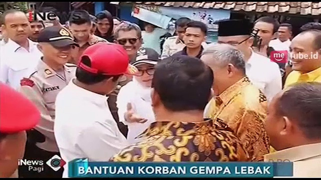 Mensos Idrus Marham Tinjau Korban Gempa