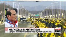 North Korea's Olympics inspection team starts three-day trip to South Korea