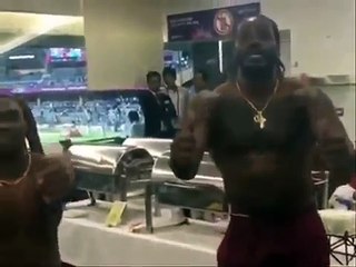 Chris Gayle and Dwayne Bravo's epic dance celebration after West Indies' win over India