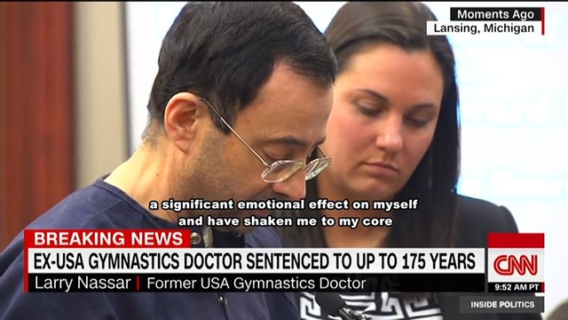 Larry Nassar apologises to sexual abuse victims at his sentencing