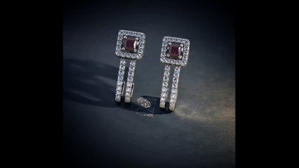 LATEST WHITE GOLD EARRINGS WITH PRICE, PLATINUM EARRING, PLATINUM JEWELLERY COLLECTION