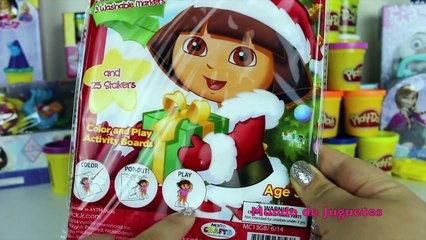 Juguetes de Navidad de Dora la Exploradora| Colores y Stickers de Dora