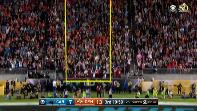 2015 - Panthers kicker Graham Gano misses 44-yard FG attempt in Super Bowl 50