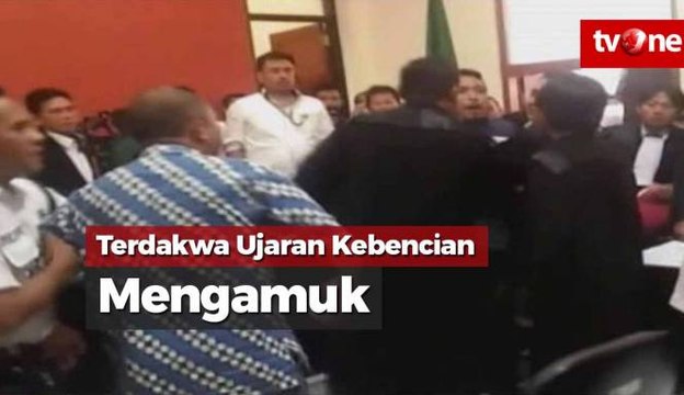 Terdakwa Ujaran Kebencian Mengamuk di Pengadilan