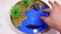 DIY How To Make Manicure Clay Slime Kinetic Sand Beach Learn Colors Sand Surprise Toys