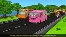 The Wheels on the Bus go round and round ( Vehicles ) -3D Animation Nursery Rhym