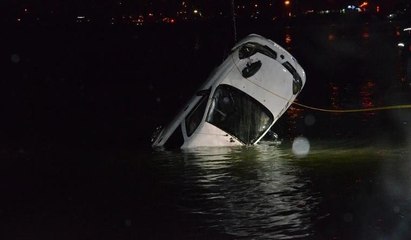 Polis aracı denize düştü: 1 kayıp, 1 yaralı