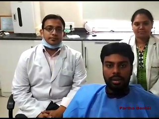 Painless treatment for Tooth correction with a orthodontic retainer at partha dental,