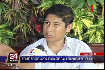San Isidro: vecino se queja por joven que baila en parque 'El Olivar'