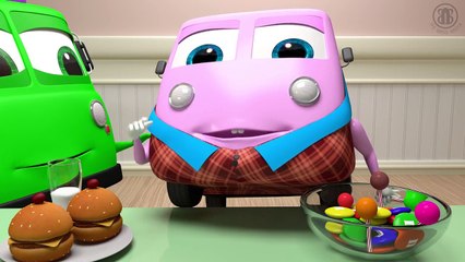 Johny Johny Yes Papa Song - WHEELS ON THE BUS Family Version - 3D Kids Songs for