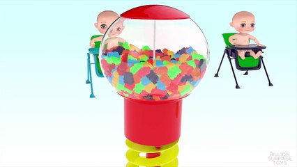 3D Baby learning colors with gumball machine- 3D Animation for kids