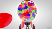 Learn Colors with 3D Wet Balloons Crazy Gumball Machine - Learning videos for ki