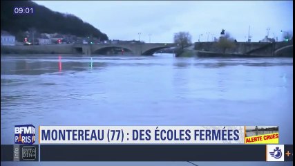 Crue: A Montereau en Seine-et-Marne, des écoles ont été fermées