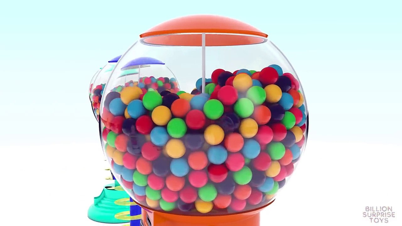 Learn Colors Baby Tunnel Play GUMBALL MACHINE 3D Baby doll bath time