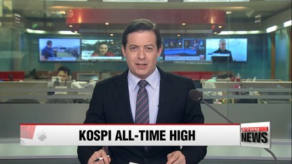 Korea's benchmark index KOSPI hits all-time high