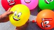 5 Funny Faces Wet Balloons Compilation - Finger Nursery Rhyme Colour Song - Lear
