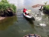 Quand les poissons se jettent directement dans ton canoe... Peche miraculeuse