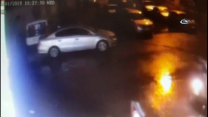 Kilis'e düşen roket ve sonrasında yaşanan panik anları kamerada