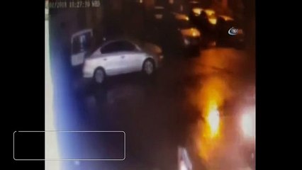 Kilis�e düşen roket sonucu yaşanan panik anları kamerada