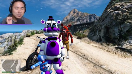 GOLDEN FREDDY & ANIMATRONIC FRIENDS PRISON BREAK! HELP HIM! (GTA 5 Mods For Kids FNAF) RedHatter