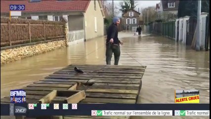 Crue en Seine-et-Marne : les images à Esbly et Saint-Mammès