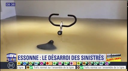 Crue en Essonne : cet habitant nous fait visiter sa maison… transformée en piscine