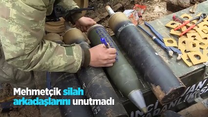 Şehitlerin ismi terörist grubunu vuran havan mühimmatında