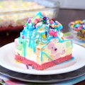 No Bake Rainbow Unicorn Cheesecake Bars