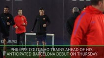 Coutinho trains with Barca ahead of expected debut