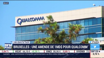 24h dans la Tech: Qualcomm condamné à une amende de 1 milliard d'euros - 24/01