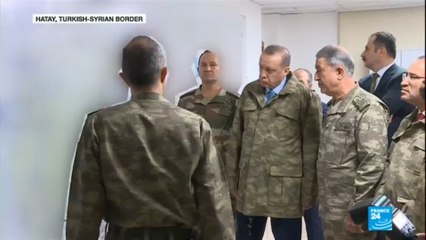 Turkish offensive in Syria: President Erdogan visits troops on Syrian border