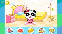 Game for kids. Help to baby Panda choose shoes