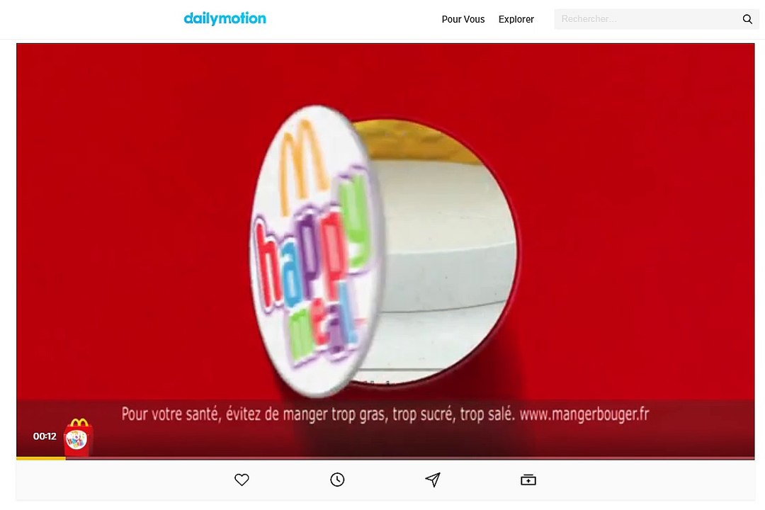 Préroll Seekbar Happy Meal